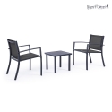 Conjunto de jardín 2 sillas modernas con mesa 45x45cm Bizzotto Auri Promoción