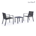 Conjunto de jardín 2 sillas modernas con mesa 45x45cm Bizzotto Auri Promoción