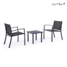 Conjunto de jardín 2 sillas modernas con mesa 45x45cm Bizzotto Auri Promoción