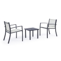 Conjunto de jardín 2 sillas modernas con mesa 45x45cm Bizzotto Auri Medidas