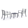 Conjunto de jardín 2 sillas modernas con mesa 45x45cm Bizzotto Auri Medidas