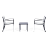 Conjunto de jardín 2 sillas modernas con mesa 45x45cm Bizzotto Auri Características