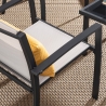 Conjunto de jardín 2 sillas modernas con mesa 45x45cm Bizzotto Auri Coste