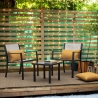 Conjunto de jardín 2 sillas modernas con mesa 45x45cm Bizzotto Auri Rebajas