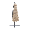 Sombrilla de jardín 3m con brazo lateral efecto rafia Kiso Plus Oferta