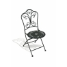 Juego de mesa y 2 sillas plegables para exterior de hierro negro Provence Breakfast Oferta
