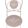 Juego de mesa para exterior con 2 sillas plegables Le Regole di un Buon Caffè Modelo