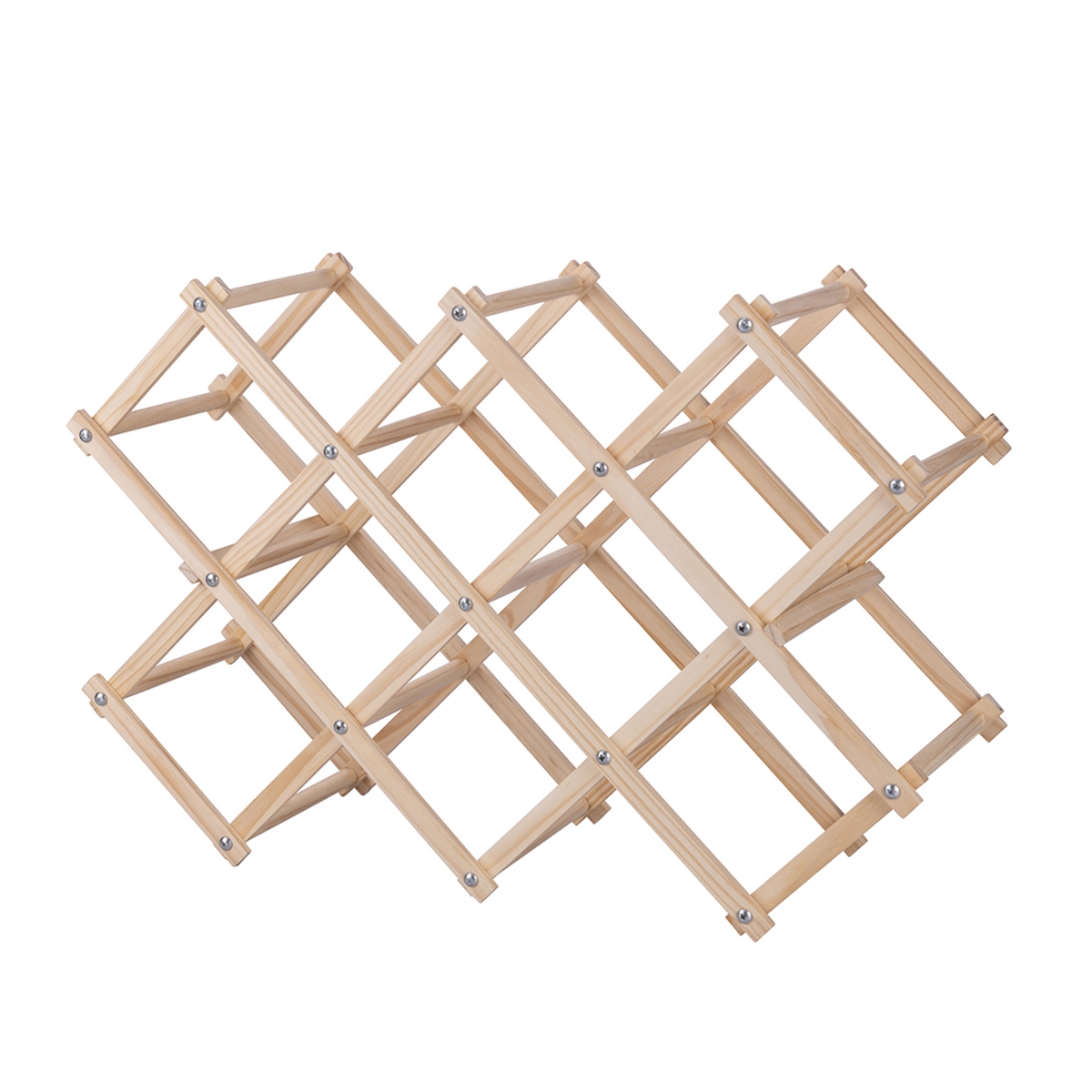Botellero plegable de madera de pino 53x17x38 Vintor