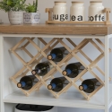 Botellero plegable de madera de pino 53x17x38 Vintor Venta