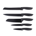 Juego de 5 cuchillos de acero inoxidable negro con soporte acrílico Nori Oferta
