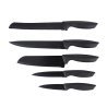 Juego de 5 cuchillos de acero inoxidable negro con soporte acrílico Nori Oferta