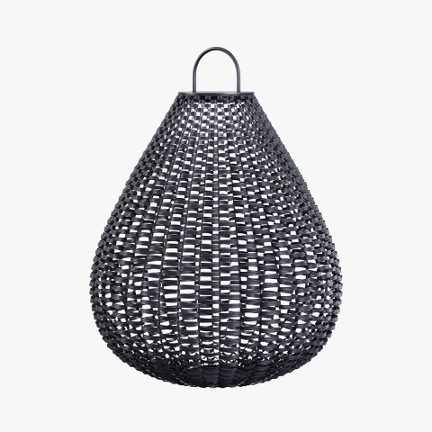 Lámpara solar de jardín linterna en ratán negro 61x48cm Maytoni Plet Promoción
