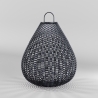 Lámpara solar de jardín linterna en ratán negro 61x48cm Maytoni Plet Oferta