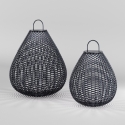 Lámpara solar de jardín linterna en ratán negro 61x48cm Maytoni Plet Catálogo