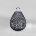 Lámpara linterna solar de jardín moderna en ratán negro Maytoni Plet Oferta