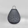 Lámpara linterna solar de jardín moderna en ratán negro Maytoni Plet Oferta