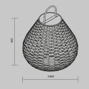 Lámpara linterna solar de jardín moderna en ratán negro Maytoni Plet Elección