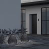 Lámpara linterna solar de jardín moderna en ratán negro Maytoni Plet Venta