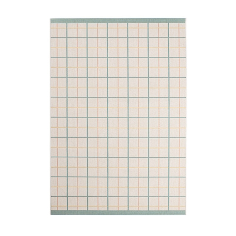 Alfombra exterior interior verde azul amarillo 200x290cm Bizzotto Nour Promoción