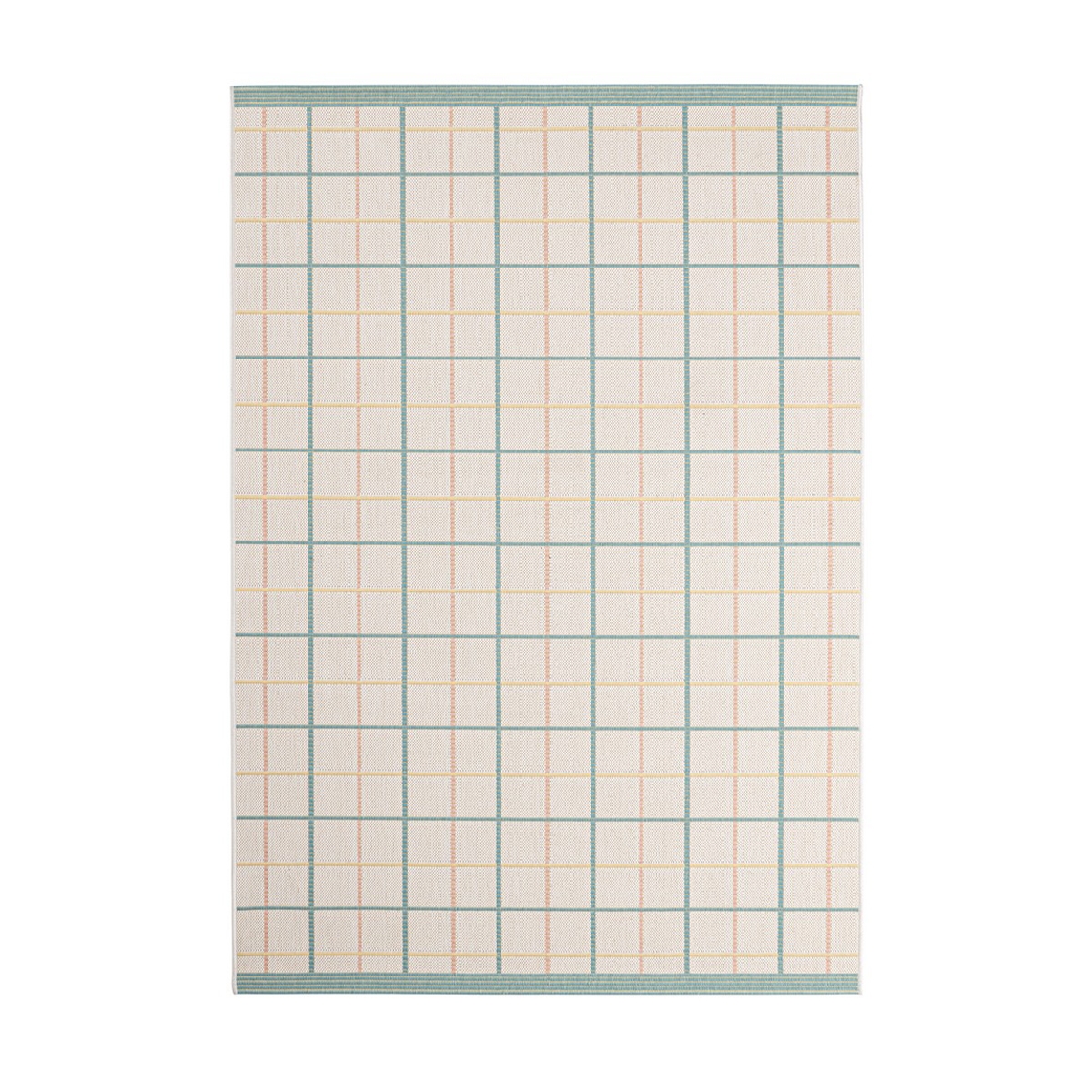Alfombra exterior interior verde azul amarillo 200x290cm Bizzotto Nour Promoción