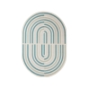 Alfombra ovalada para interior y exterior verde azul beige Bizzotto Nour Promoción