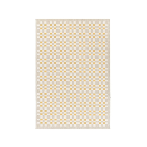 Alfombra rectangular 160x230 para exterior e interior beige oro Bizzotto Marcel Promoción