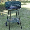 Barbacoa a carbón con ruedas y parrilla redonda Ø 48cm ajustable Kivra Elección