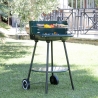 Barbacoa a carbón con ruedas y parrilla redonda Ø 48cm ajustable Kivra Venta