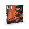 Barbacoa a carbón con ruedas y parrilla redonda Ø 48cm ajustable Kivra Modelo