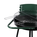 Barbacoa a carbón con ruedas y parrilla redonda Ø 48cm ajustable Kivra Descueto