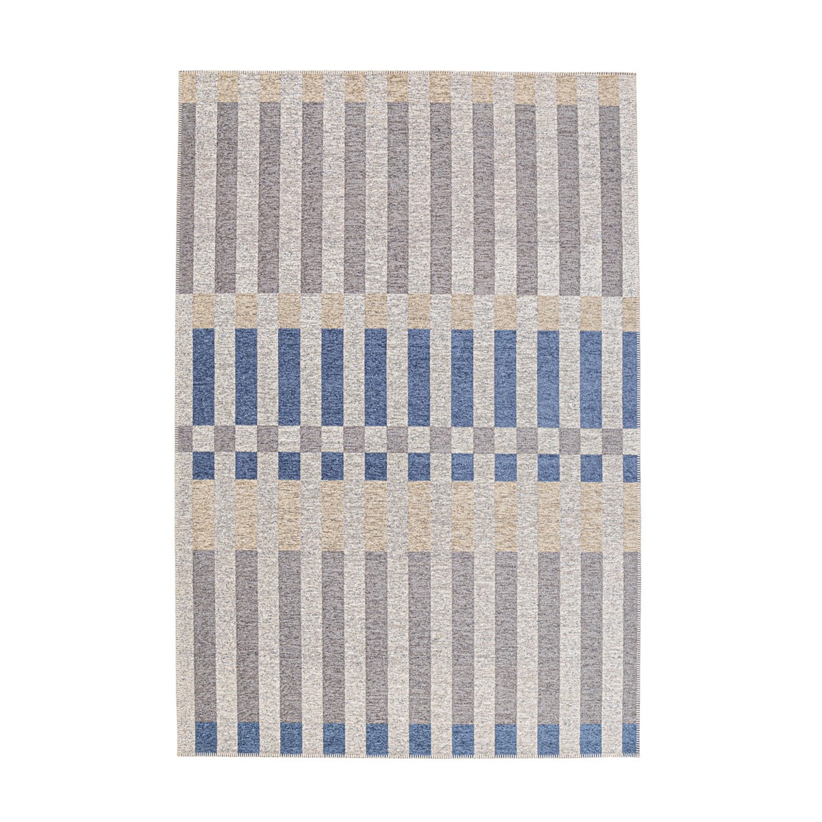 Alfombra interior exterior azul beige gris de poliéster Bizzotto Hada Promoción