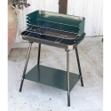 Parrilla de carbón con rejilla ajustable 58x38xh82cm Grilza Venta