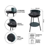 Parrilla de carbón redonda Ø 42cm ajustable en altura Zafro Características