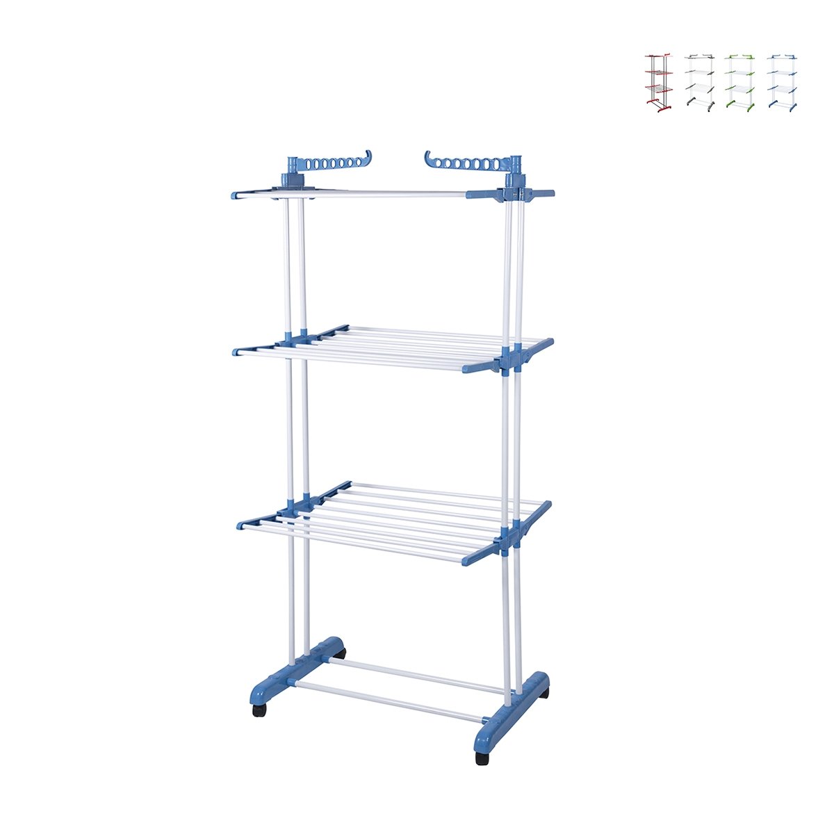 Tendedero tipo torre de metal con alas plegables y ruedas Towerdry Promoción Tendedero tipo torre de metal con alas plegables y ruedas Towerdry Promoción