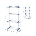 Tendedero tipo torre de metal con alas plegables y ruedas Towerdry Stock