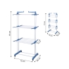 Tendedero tipo torre de metal con alas plegables y ruedas Towerdry Stock
