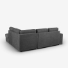 Sofá moderno de 3 plazas con chaise longue a la derecha, tejido chenilla Zafin Rebajas