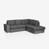 Sofá moderno de 3 plazas con chaise longue a la derecha, tejido chenilla Zafin Venta