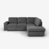 Sofá moderno de 3 plazas con chaise longue a la derecha, tejido chenilla Zafin Oferta