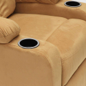 Sillón Relax Reclinable con Reposapiés de Microfibra y Terciopelo Laura