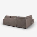 Sofá moderno 3 plazas con chaise longue izquierda tejido chenilla Kuvia Rebajas
