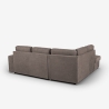 Sofá moderno 3 plazas con chaise longue izquierda tejido chenilla Kuvia Rebajas
