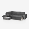 Sofá cama 3 plazas con chaise longue izquierda y almacenaje Veyro Venta