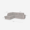 Sofá cama 3 plazas con chaise longue izquierda y almacenaje Veyro 