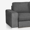 Sofá moderno de 3 plazas con chaise longue a la derecha, tejido chenilla Zafin Descueto