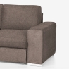 Sofá moderno 3 plazas con chaise longue izquierda tejido chenilla Kuvia Descueto