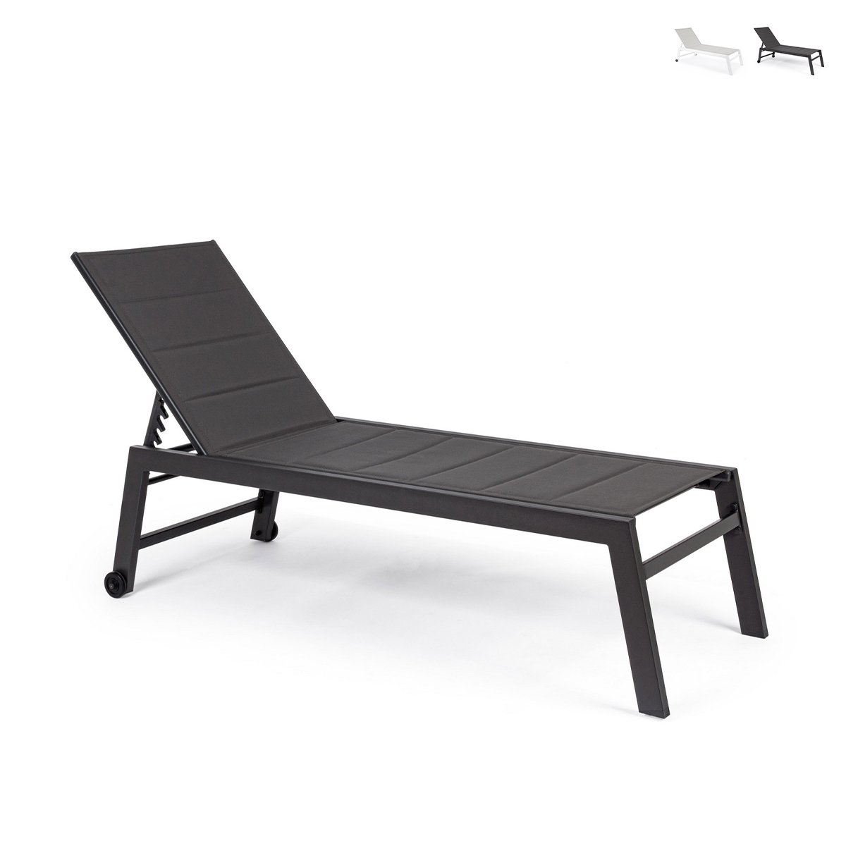 Tumbona de jardín reclinable con ruedas Bizzotto Hilde Promoción Tumbona de jardín reclinable con ruedas Bizzotto Hilde Promoción