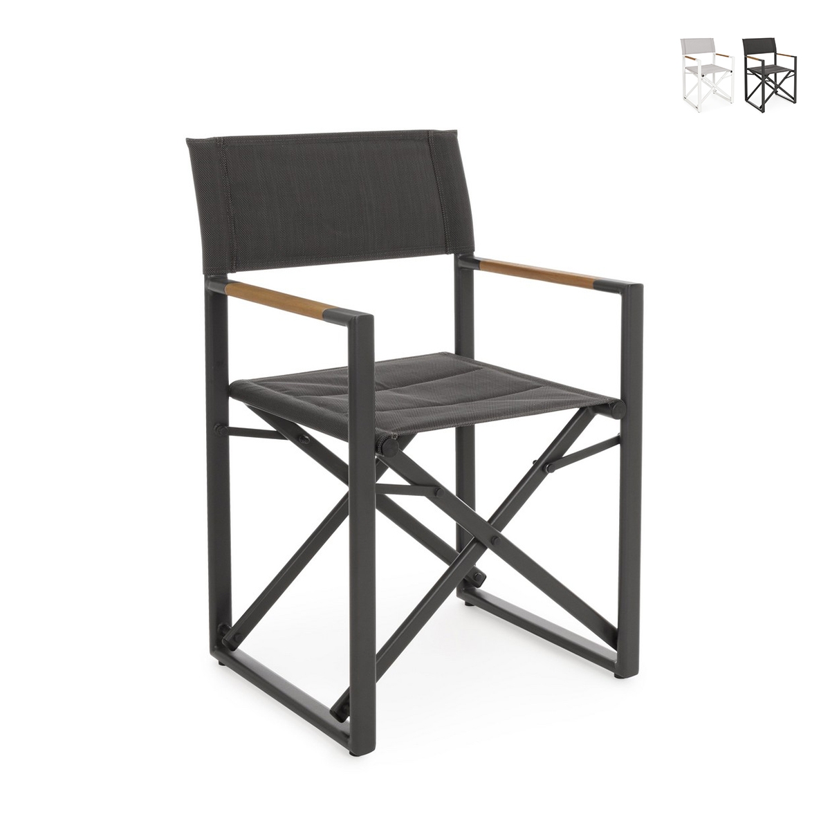 Silla de director plegable de aluminio para jardín Bizzotto Lagun Promoción