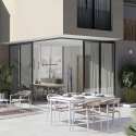 Mesa de exterior moderna 160x90cm de aluminio Bizzotto Nebula Venta