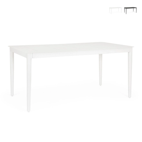 Mesa de exterior moderna 160x90cm de aluminio Bizzotto Nebula Promoción
